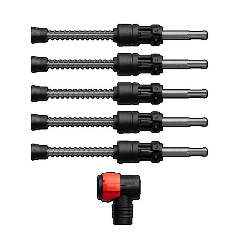 Diablo DMAPLA4400-S6 AMPED Rebar Demon SDS-Plus 4-Cutter Full Carbide Head Dust Extraction Hammer Drill Bit (5 Pack)
