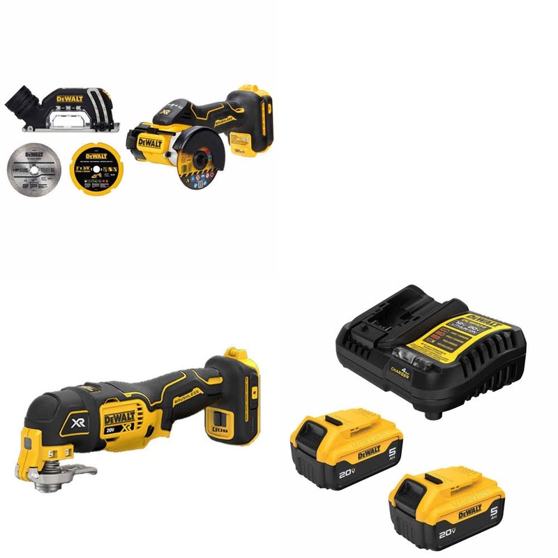 DeWalt DCS438B Cut-Off Tool Kit W/ DCS356B Multi-Tool and FREE DCB205-2C Battery Kit