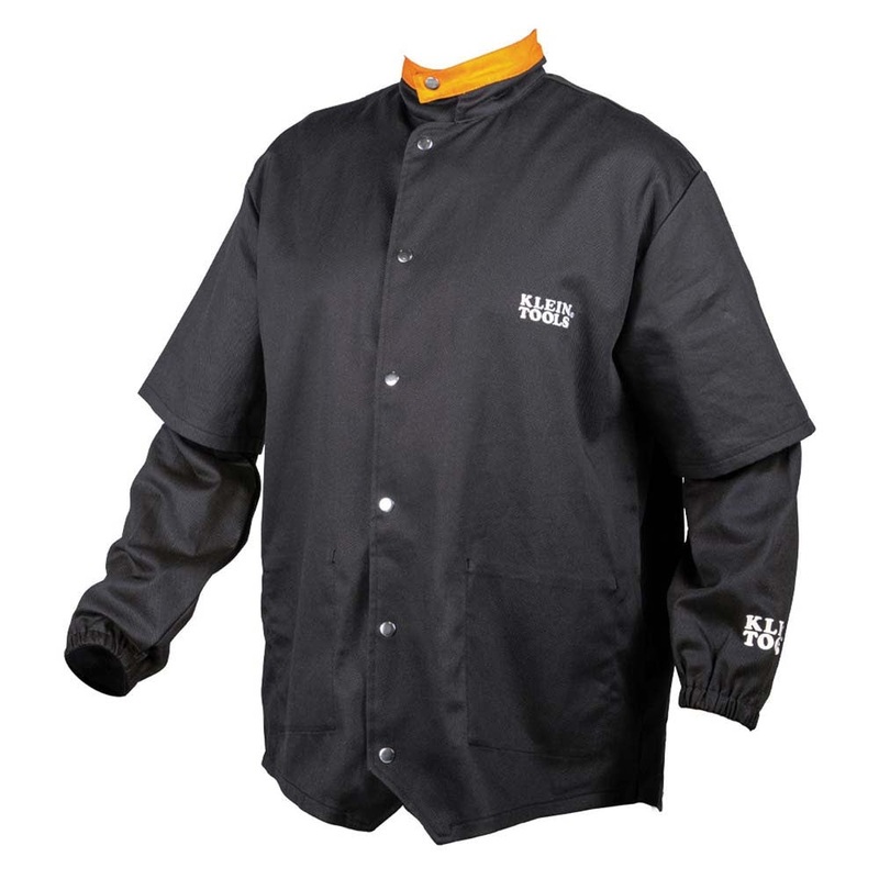 Klein 60788 Flame-Resistant Welding Jacket with Removable Welding Sleeves, Large
