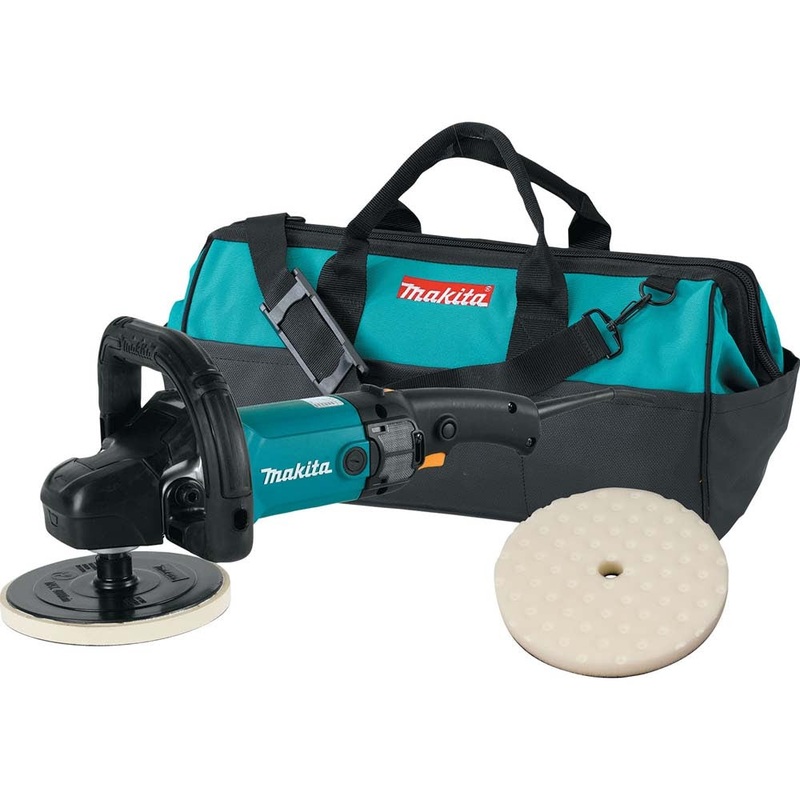 Makita 9237CX2 7 Polisher with Variable Speed and Accessories