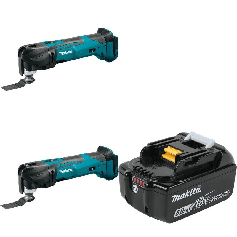 Makita XMT03Z 18V LXT Cordless Multi-Tool, 2 Pack Kit W/ FREE BL1850B 18V LXT 5.0Ah Battery