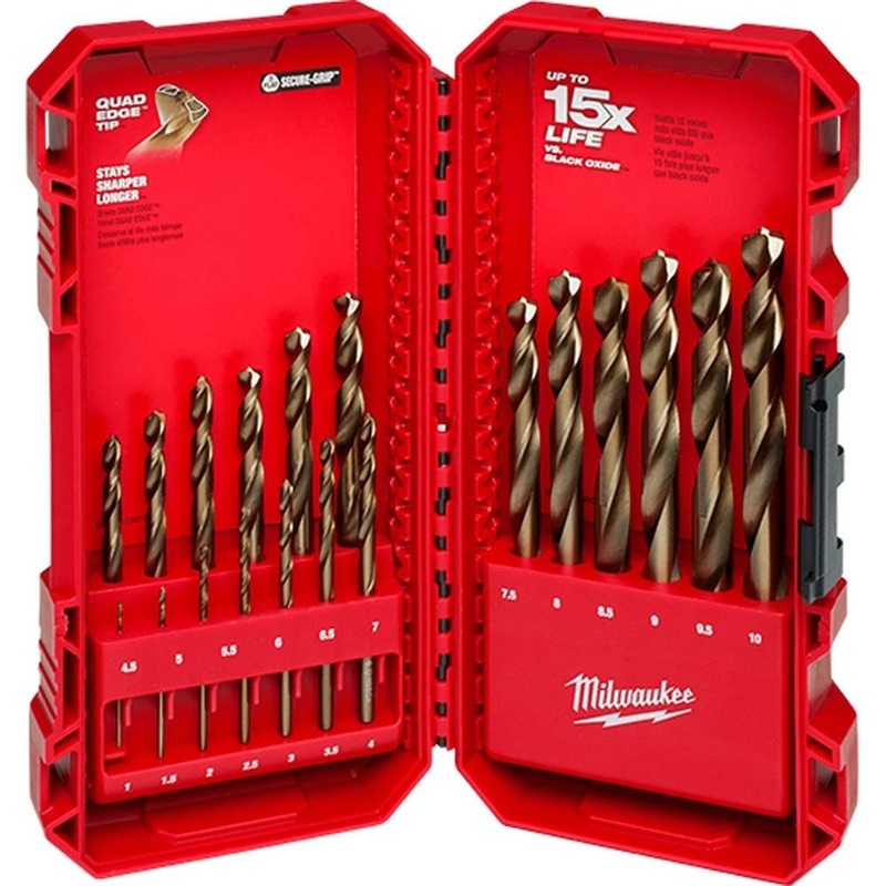 Milwaukee 48-89-2530 RED HELIX Cobalt Metric Drill Bit Set – 19 Piece for Hard Metal Applications