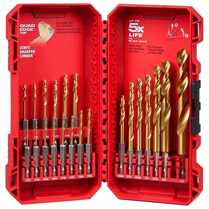 Milwaukee 48-89-4635 Titanium Drill Bit Set – 21 Piece for Metal, Wood, Plastics