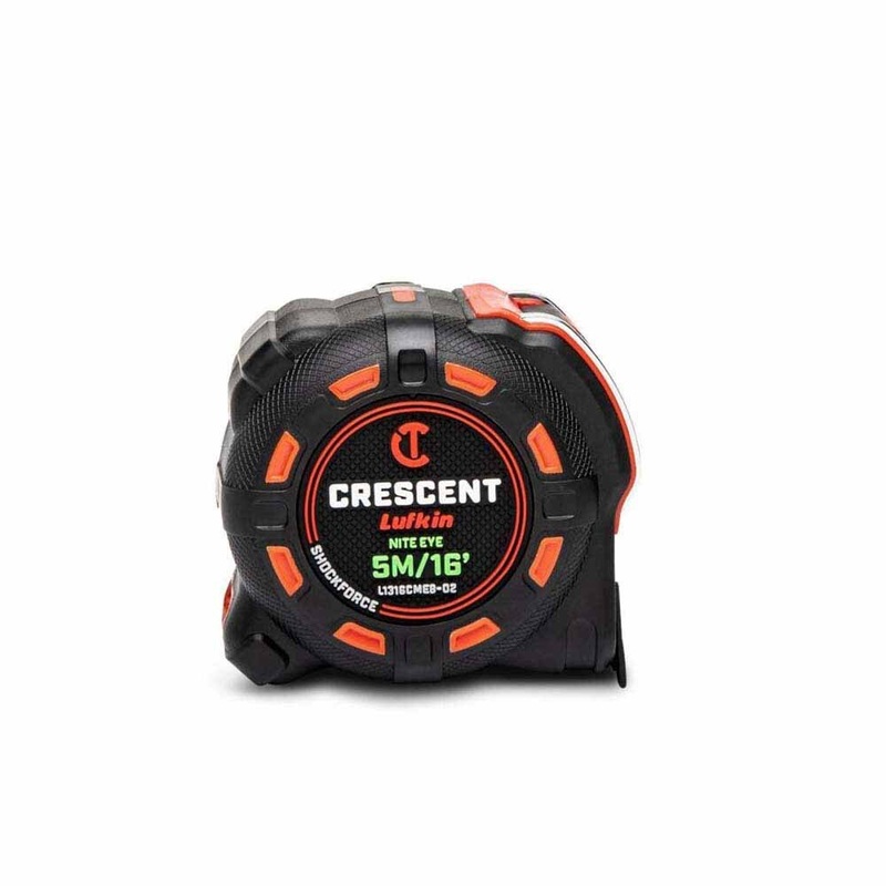 Crescent L1316CMEB-02 1-1/4 x 5 M/16′ SHOCKFORCE NITE EYE Tape Measure