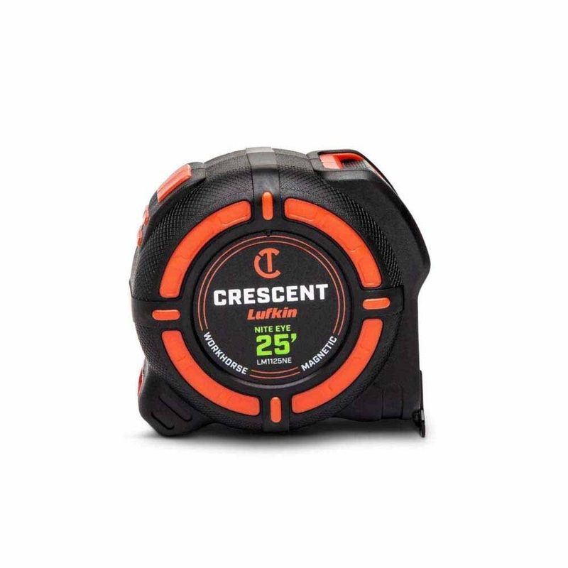 Crescent LM1125NE 1-1/4 x 25′ WORKHORSE NITE EYE Magnetic Tape Measure