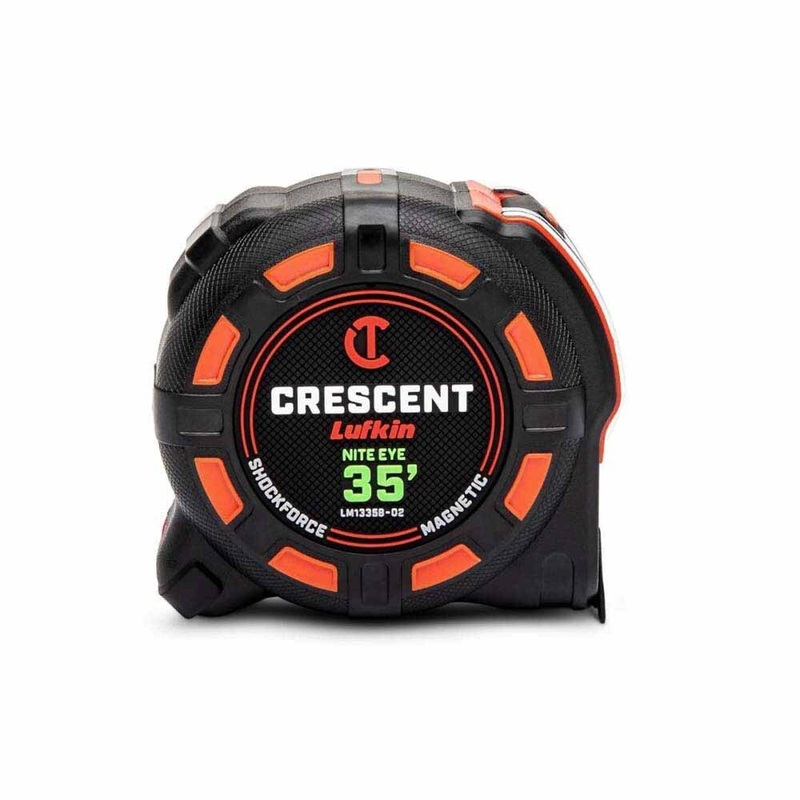 Crescent LM1335B-02 1-1/4 x 35′ SHOCKFORCE NITE EYE Magnetic Tape Measure