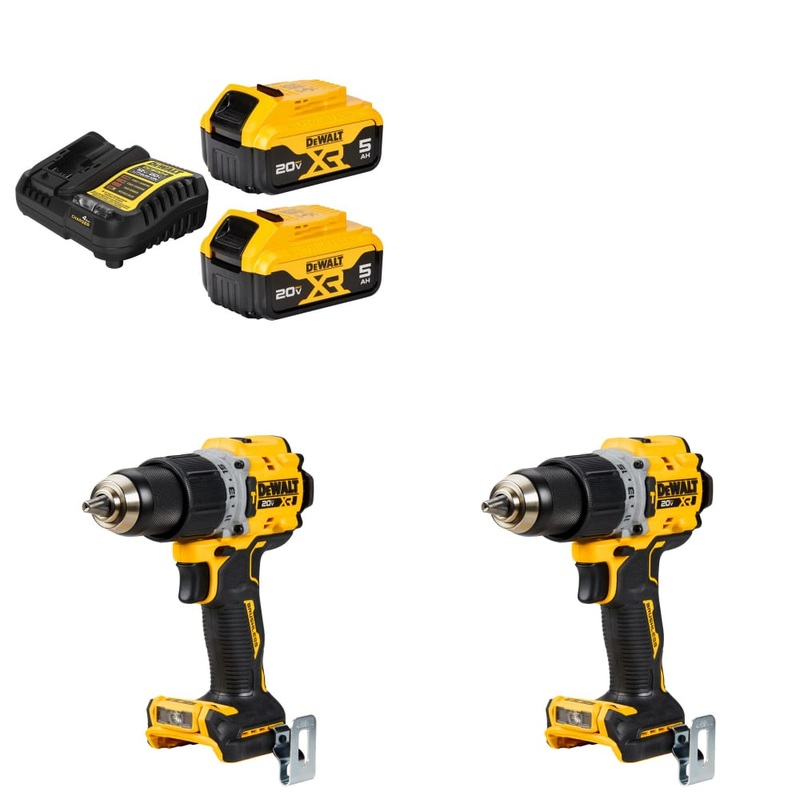 DeWalt DCB205-2C 20V MAX XR Starter Kit W/ FREE DCD805B 20V Max Drill/Driver-2Pk