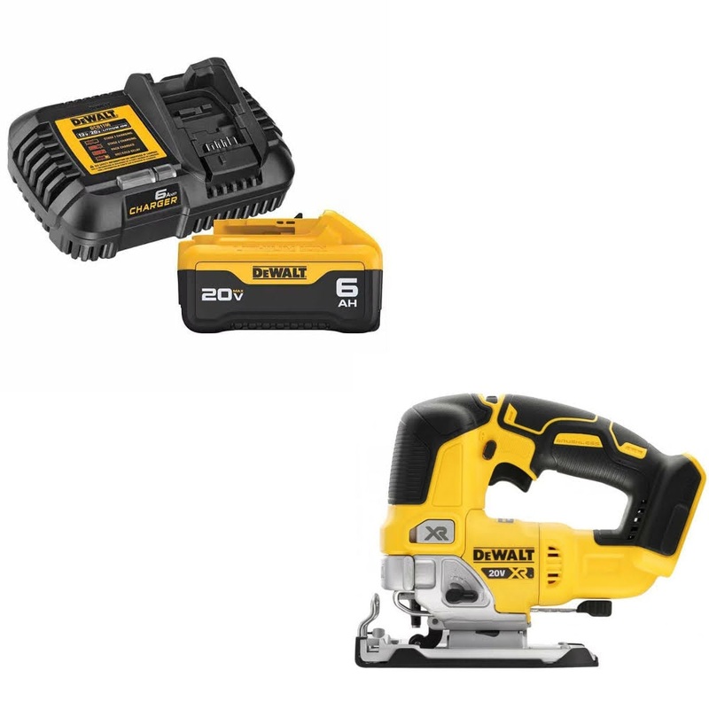 DeWalt DCB206C Battery Kit W/ FREE DCS334B Jig Saw