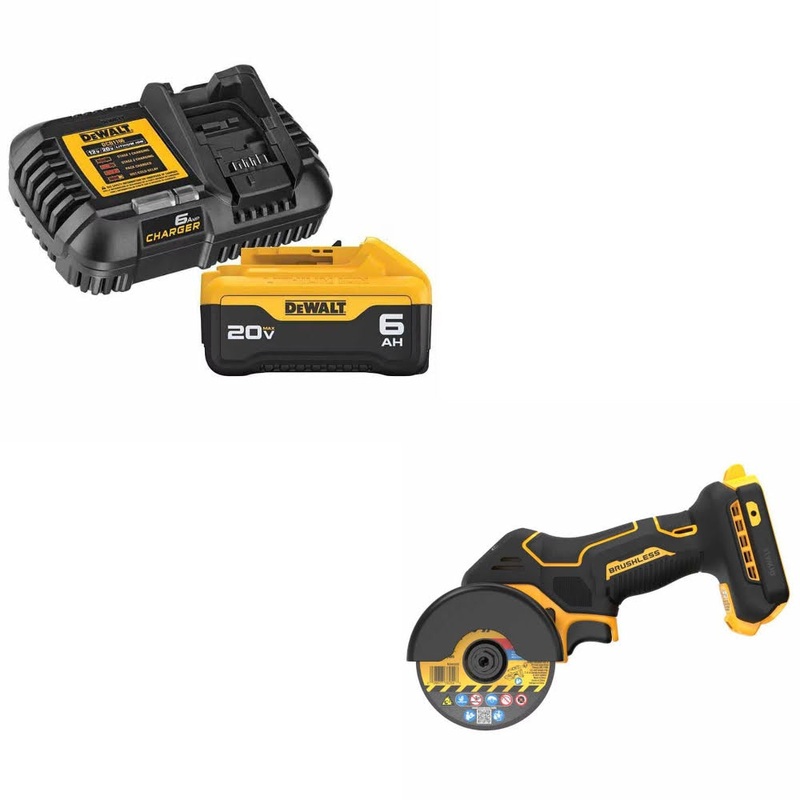 DeWalt DCB206C Battery Kit W/ FREE DCS438B Cut-Off Tool