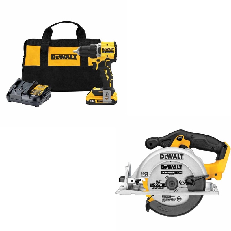DeWalt DCD794D1 ATOMIC 20V MAX Drill/Driver Kit w/ DCS391B 20V MAX Circular Saw