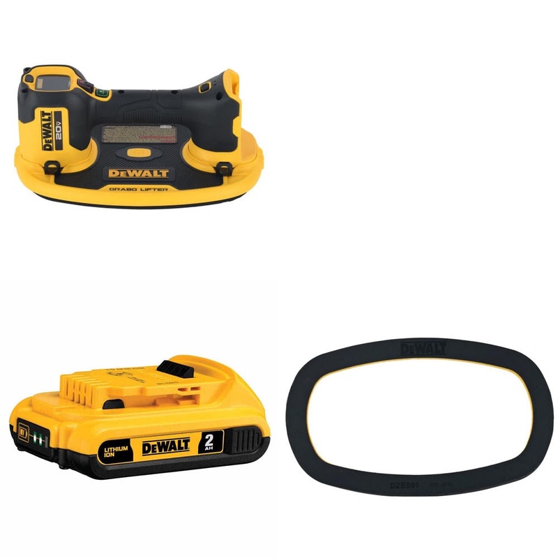 DeWalt DCE592B GRABO Lifter Kit W/ FREE DCB203 Battery and FREE DZE591 Seal