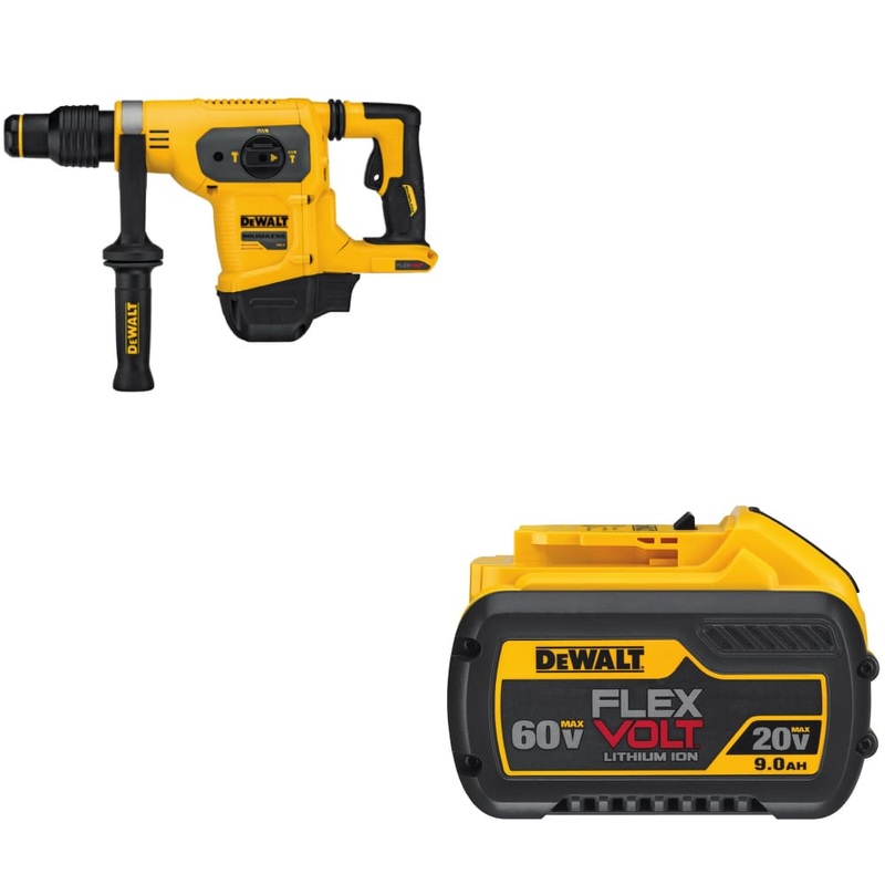 DeWalt DCH481B 60V MAX 1-9/16 Combo Hammer w/ FREE DCB609 20V/60V MAX Battery