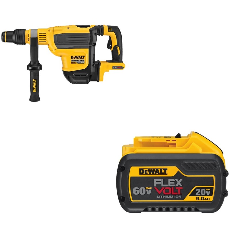 DeWalt DCH614B 60V MAX 1-3/4 Rotary Hammer w/ FREE DCB609 20V/60V MAX Battery