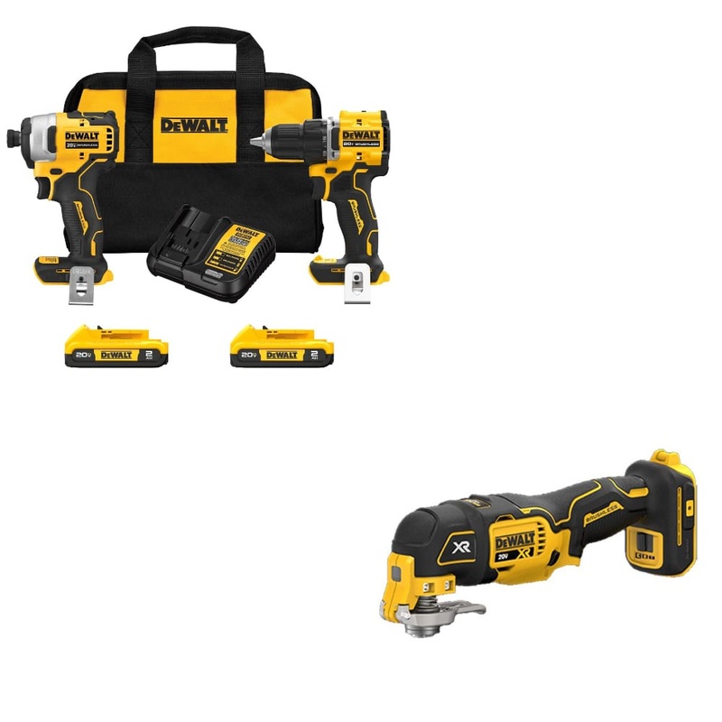 DeWalt DCK225D2 ATOMIC 20V MAX 2 Tool Combo Kit w/ DCS356B 20V MAX XR Multi-Tool