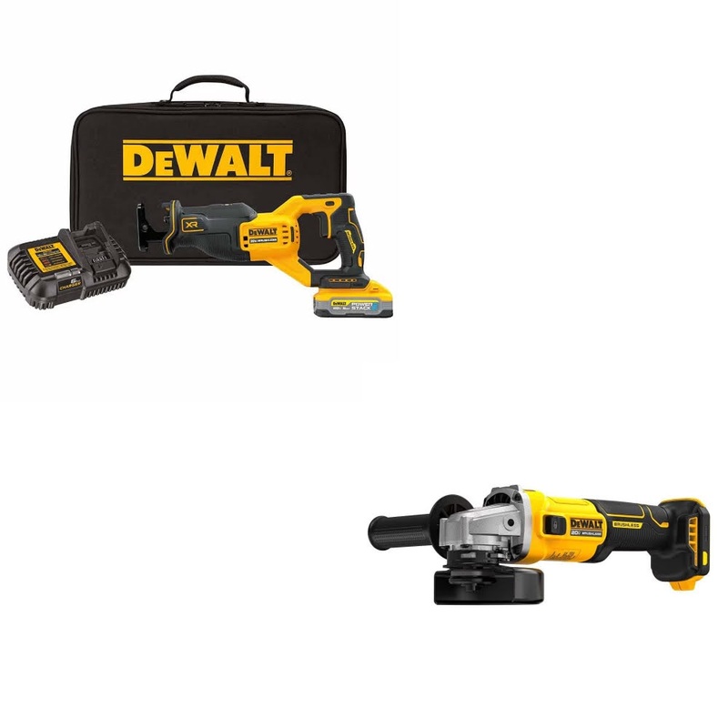 DeWalt DCS382H1 Reciprocating Saw Kit W/ FREE DCG407B Grinder