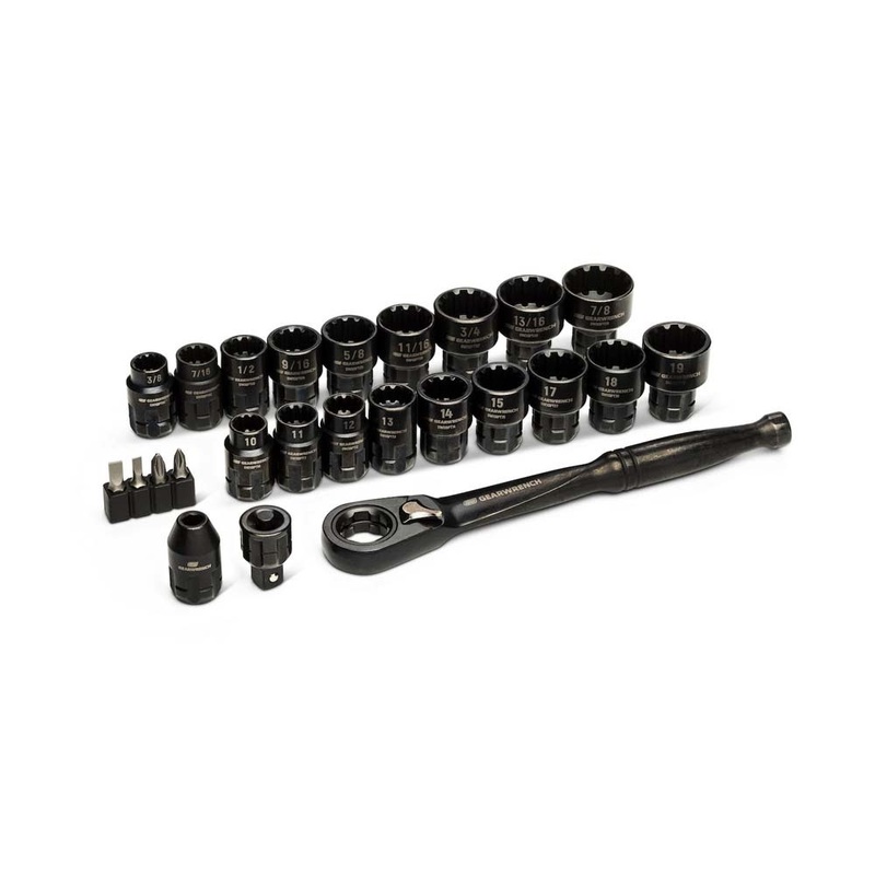 GearWrench GWX6PT25 25 Piece 3/8 Drive Pass-Thru Ratchet and Socket Set