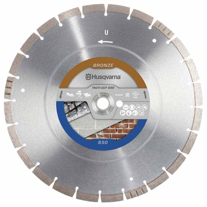Husqvarna 579816404 14 Tacti-Cut S50 Segmented Rim Diamond Blade for Concrete and Hard Materials