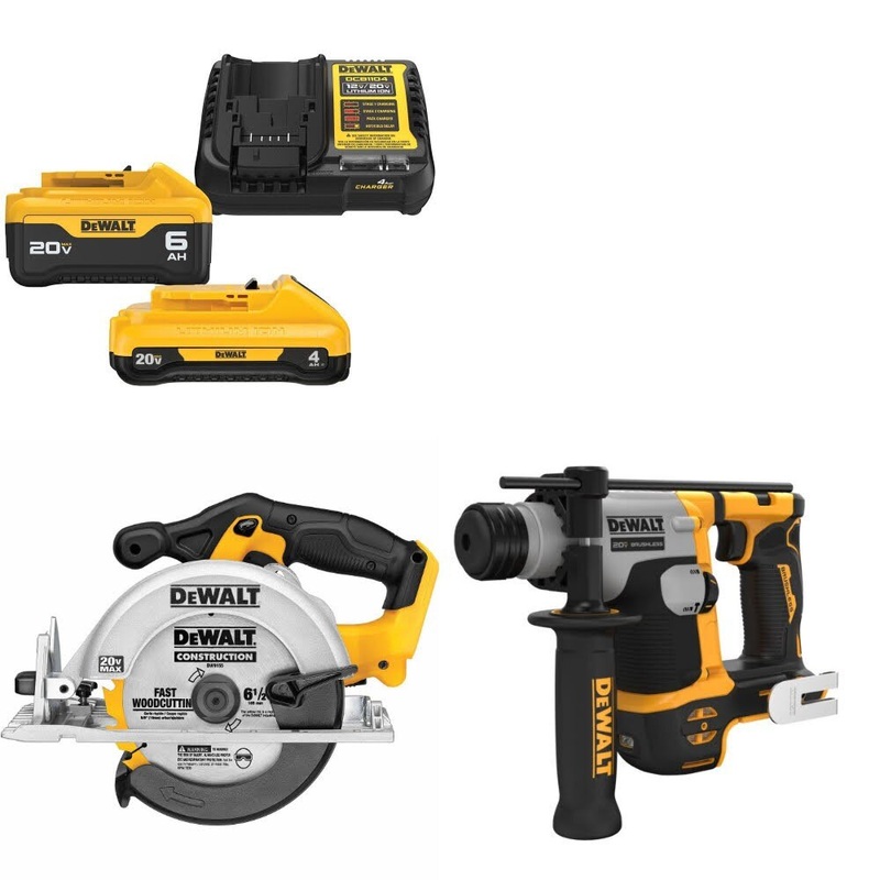 DeWalt DCB2460C Battery & Charger Kit W/ FREE DCS391B Saw and FREE DCH172B Drill