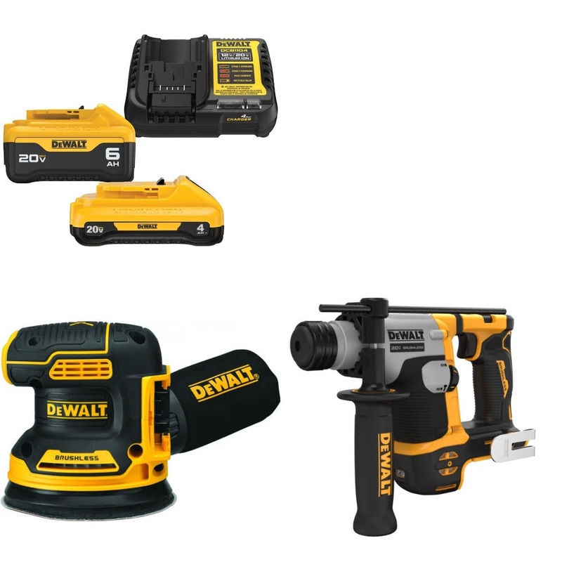 DeWalt DCB2460C Battery & Charger Kit W/ FREE DCW210B Sander and FREE DCH172B Drill