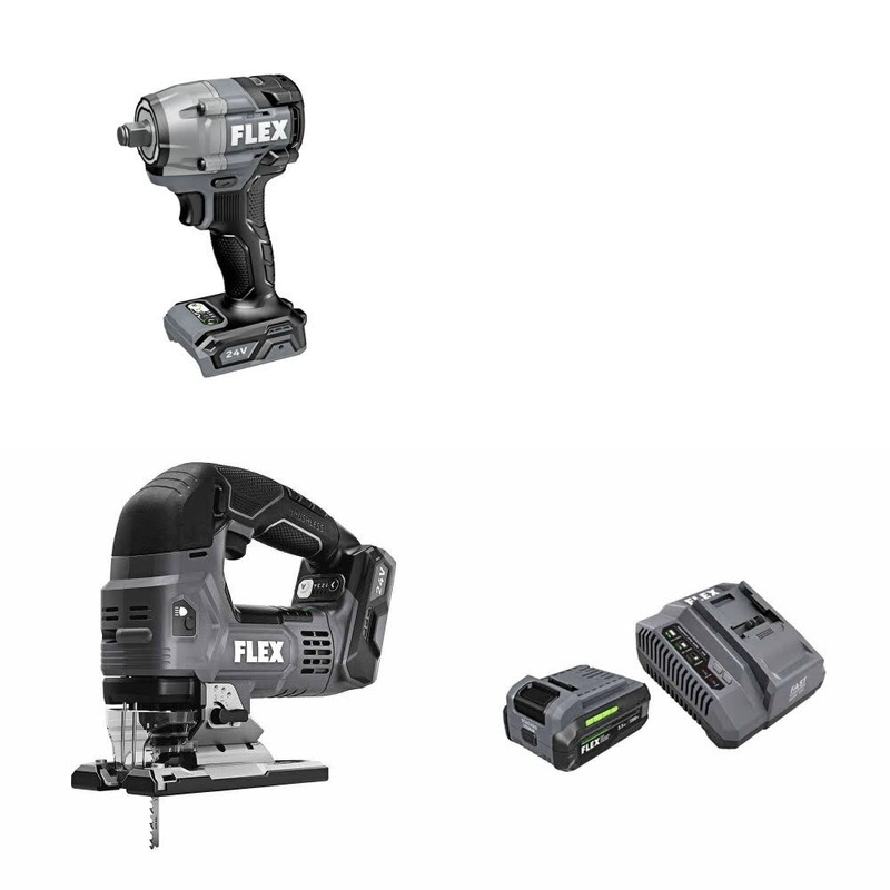 Flex FX1431-Z Impact Wrench Kit W/ FX2231-Z Jig Saw and FREE FX0411-1F Kit