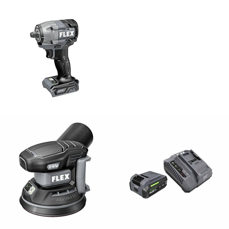 Flex FX1431-Z Impact Wrench Kit W/ FX3411-Z Sander and FREE FX0411-1F Kit