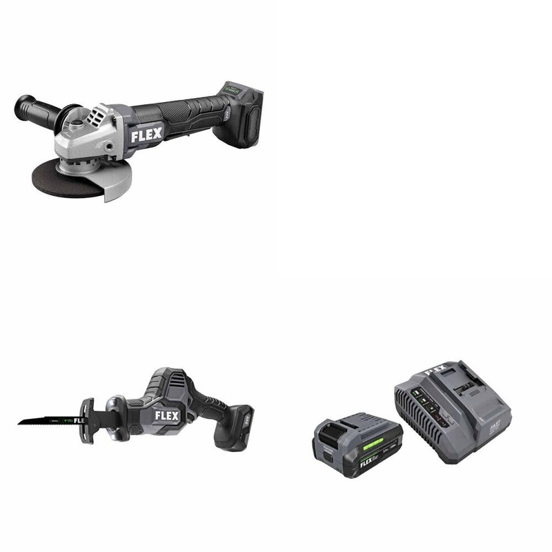 Flex FX3171A-Z Angle Grinder Kit W/ FX2241-Z Recip Saw and FREE FX0411-1F Kit