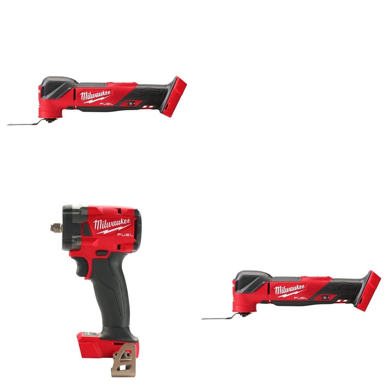 Milwaukee 2836-20 Multi-Tool, 2 Pack Kit W/ 2854-20 Impact Wrench