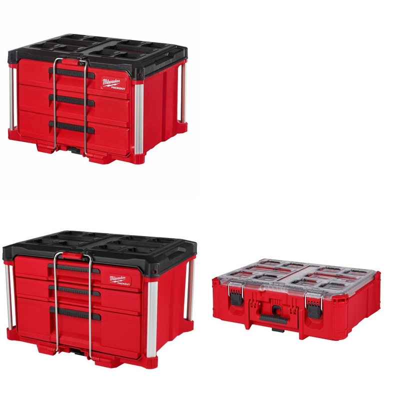Milwaukee 3-Drawer Tool Box Kit W/ Multi-Depth 3-Drawer Box and FREE Deep Organizer