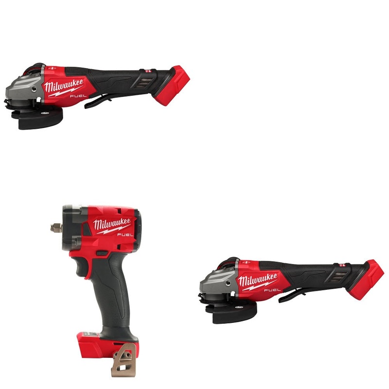 Milwaukee 3670-20 Braking Grinder, 2 Pack Kit W/ 2854-20 Impact Wrench