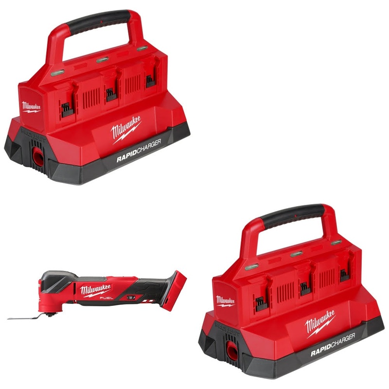 Milwaukee 48-59-1809 Six Bay Charger, 2 Pack Kit W/ 2836-20 Multi-Tool