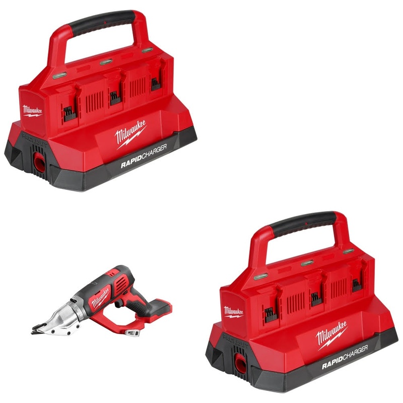 Milwaukee M18 PACKOUT Six Bay Charger, 2 Pack Kit W/ 2635-20 Shear