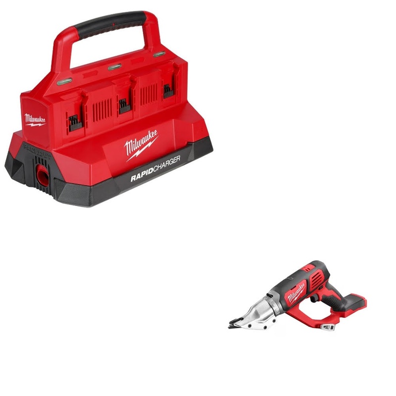 Milwaukee M18 PACKOUT Six Bay Charger Kit W/ 2635-20 Double Cut Shear