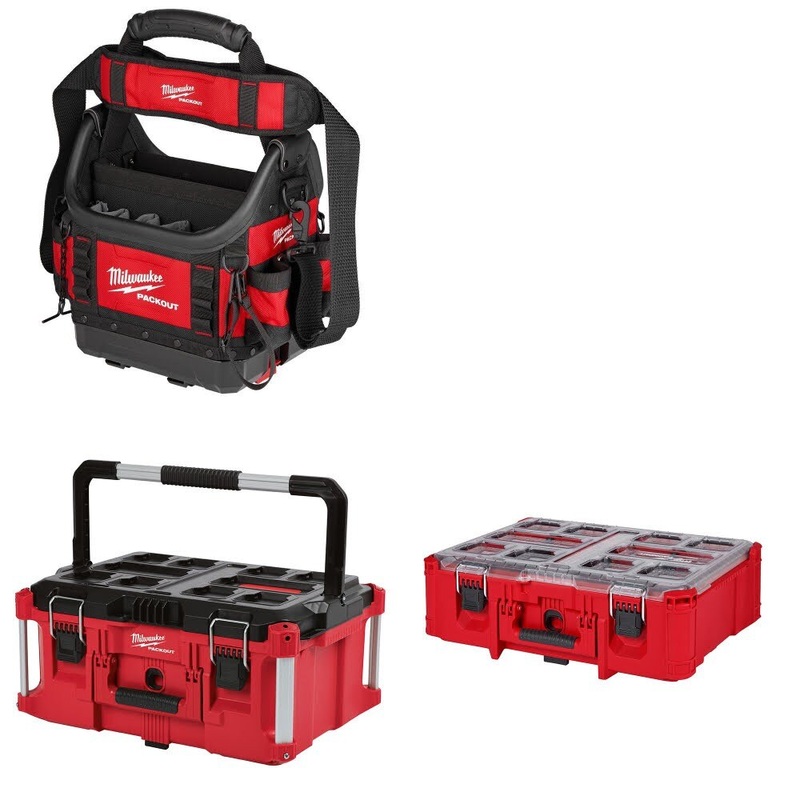 Milwaukee PACKOUT 10 Structured Tote Kit W/ Large Tool Box and FREE Deep Organizer