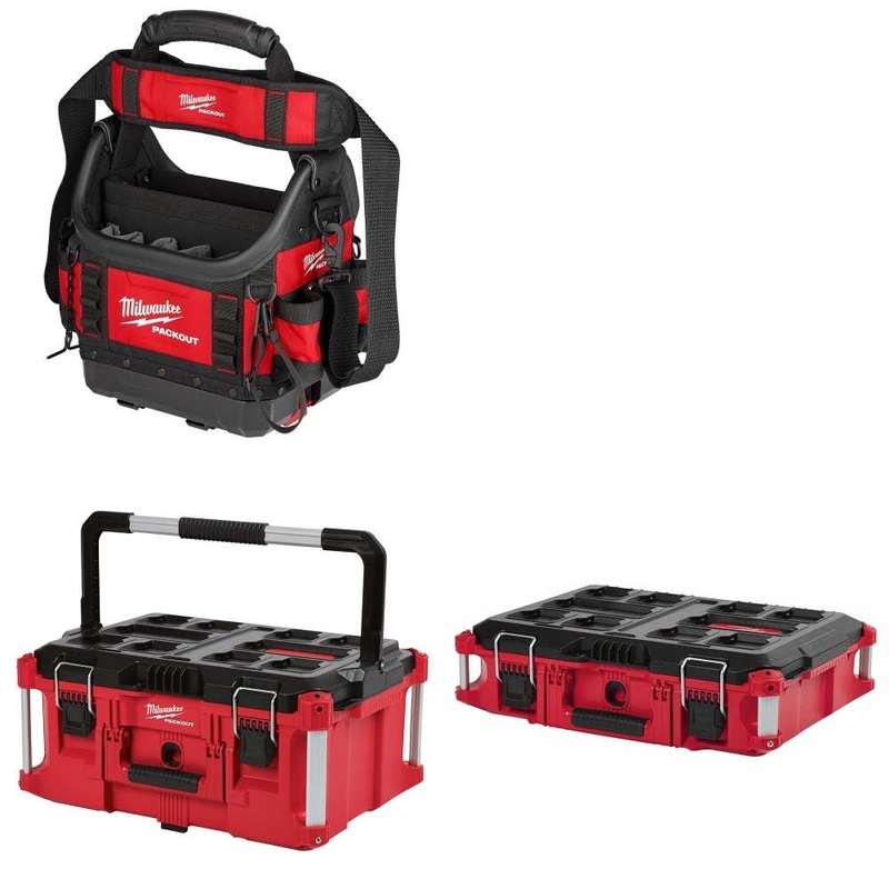 Milwaukee PACKOUT 10 Structured Tote Kit W/ Large Tool Box and FREE Tool Box
