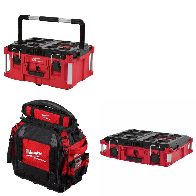 Milwaukee PACKOUT Large Tool Box Kit W/ 15 Tool Bag and FREE Tool Box