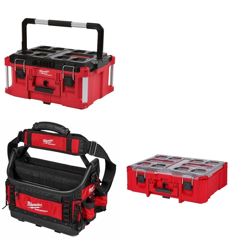 Milwaukee PACKOUT Large Tool Box Kit W/ 15 Tote and FREE Deep Organizer
