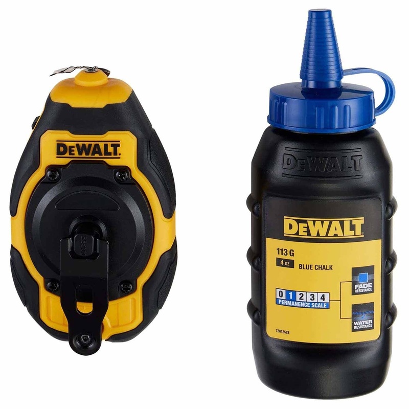 DeWalt DWHT48330BC Compact Chalk Reel Kit with 50 ft. String and Blue Chalk  Durable, Fast Rewind