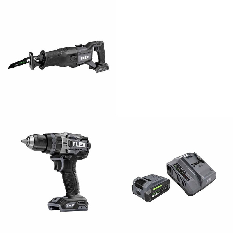 Flex FX2271-Z Reciprocating Saw Kit W/ FX1271T-Z Hammer Drill and FREE FX0411-1F Kit