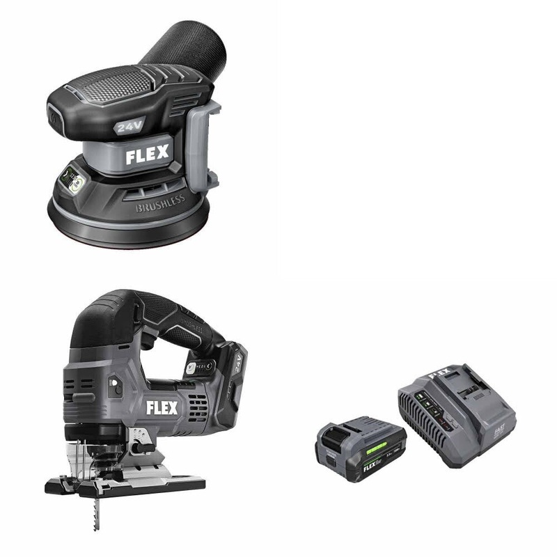Flex FX3411-Z Orbital Sander Kit W/ FX2231-Z Jig Saw and FREE FX0411-1F Kit