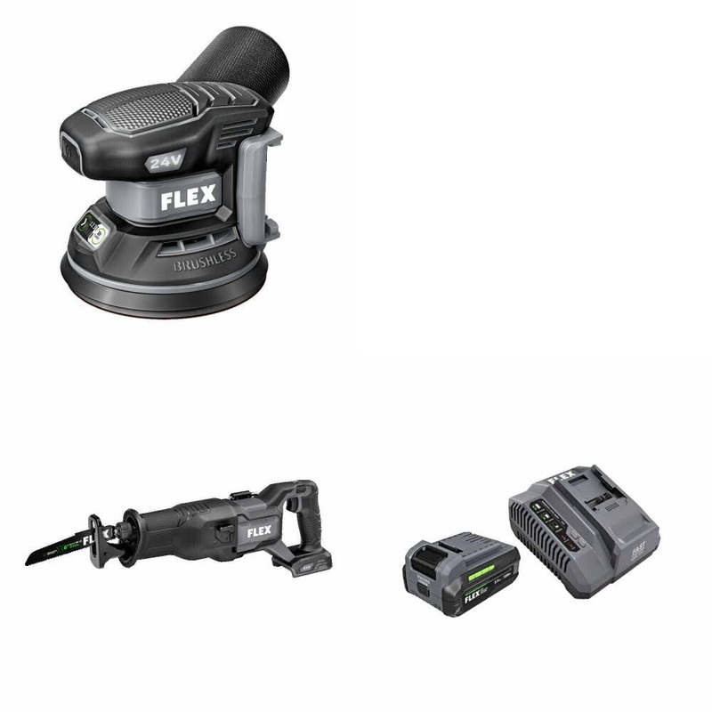Flex FX3411-Z Orbital Sander Kit W/ FX2271-Z Recip Saw and FREE FX0411-1F Kit