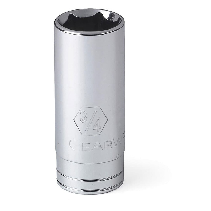 GearWrench 80796 1/2 Drive 12 Point Deep SAE Socket 1-1/16 – Deep 12-Point Chrome Socket for Fastener Applications