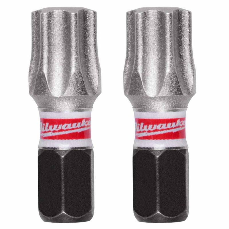 Milwaukee 48-32-4991 SHOCKWAVE Impact Duty 1 T45 Insert Bits 2Pk  Durable S2 Steel, Torx Drive