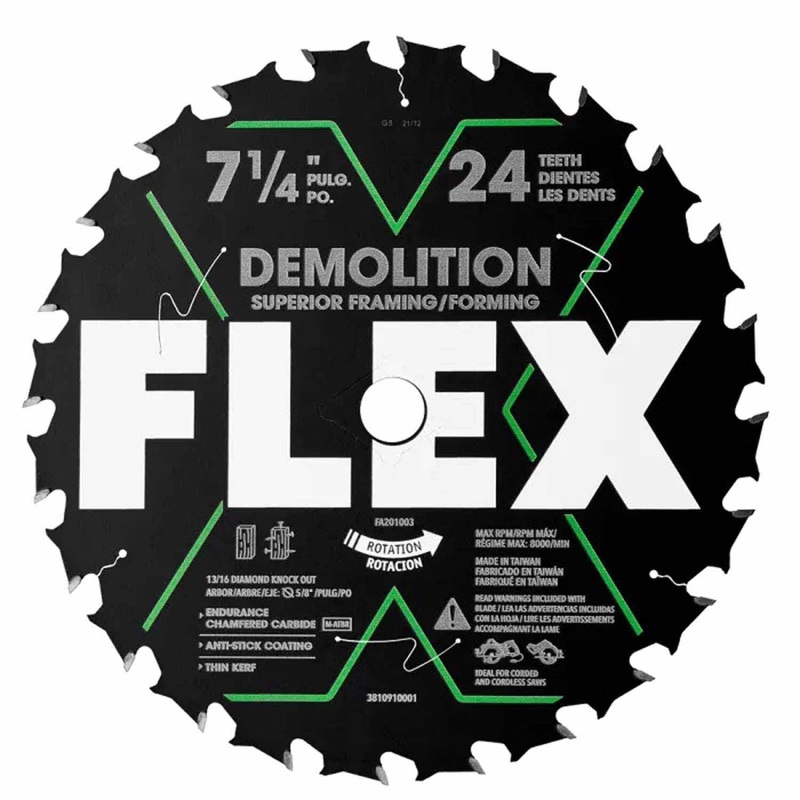 Flex FA201003-10B 7-1/4 24T Demolition Framing Circular Saw Blade (10 Pack)