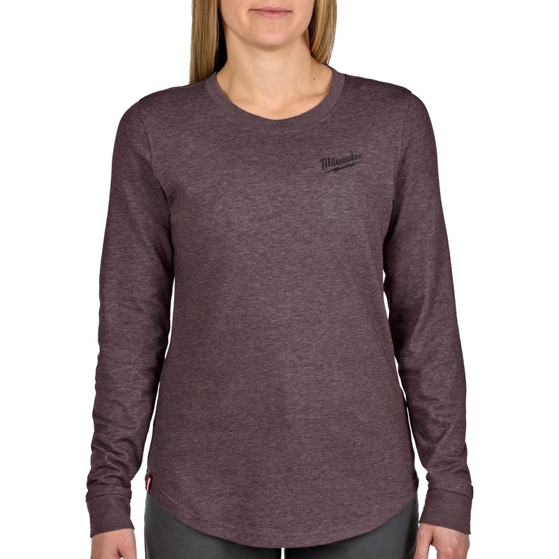 Milwaukee F552P-M Women’s FREEFLEX Hybrid Tee – Long Sleeve Purple M