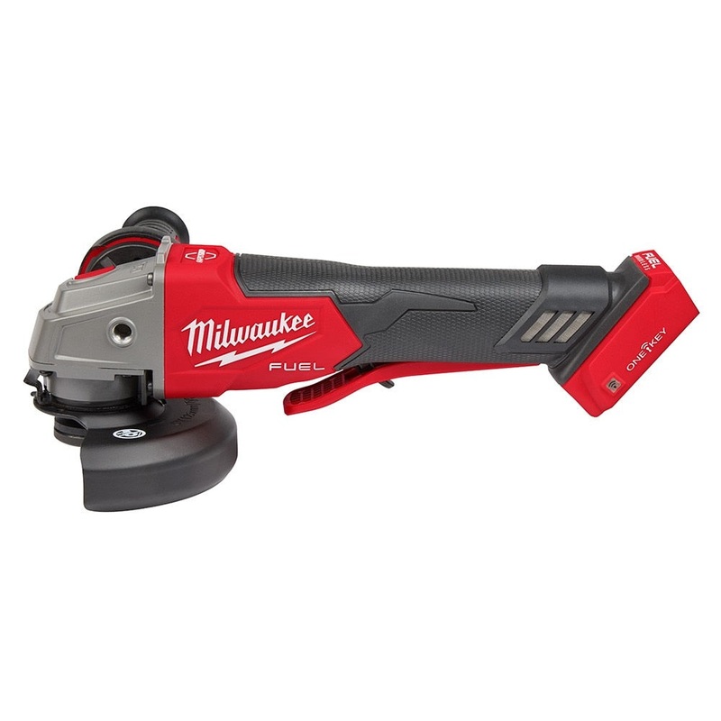 Milwaukee 2882-20 M18 FUEL 4-1/2 / 5 Braking Grinder w/ ONE-KEY  Paddle Switch, No-Lock