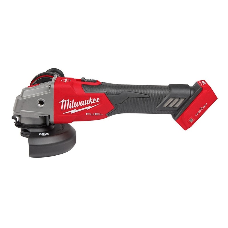 Milwaukee 2883-20 M18 FUEL 4-1/2 / 5 Braking Grinder w/ ONE-KEY  Slide Switch, Lock-On