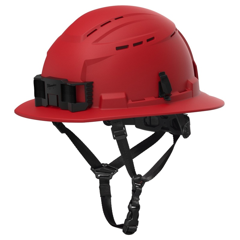 Milwaukee 48-73-1658 BOLT Red Full Brim Vented Safety Helmet  Type 2, Class C