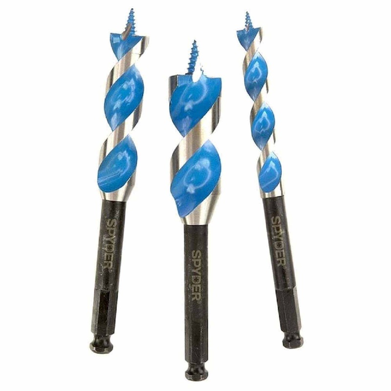 Spyder 12001 3-Piece Assorted Woodboring Auger Bit Set ( 1/2, 3/4, 1-Inch)