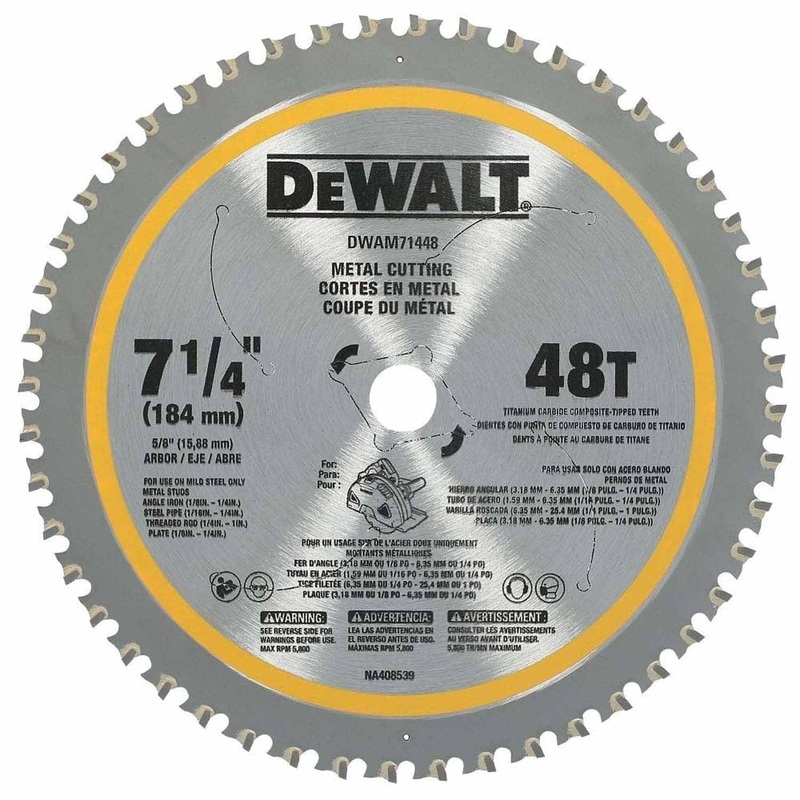 DeWalt DWAM71448 7-1/4IN 48T Metal Cutting Saw Blade