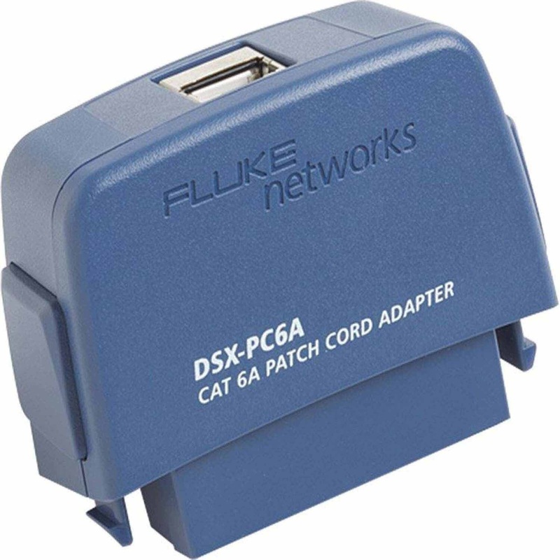 Fluke DSX-PC6A Single DSX CAT 6A Adapter with Shielded Patch Cord Jack for Network Testing